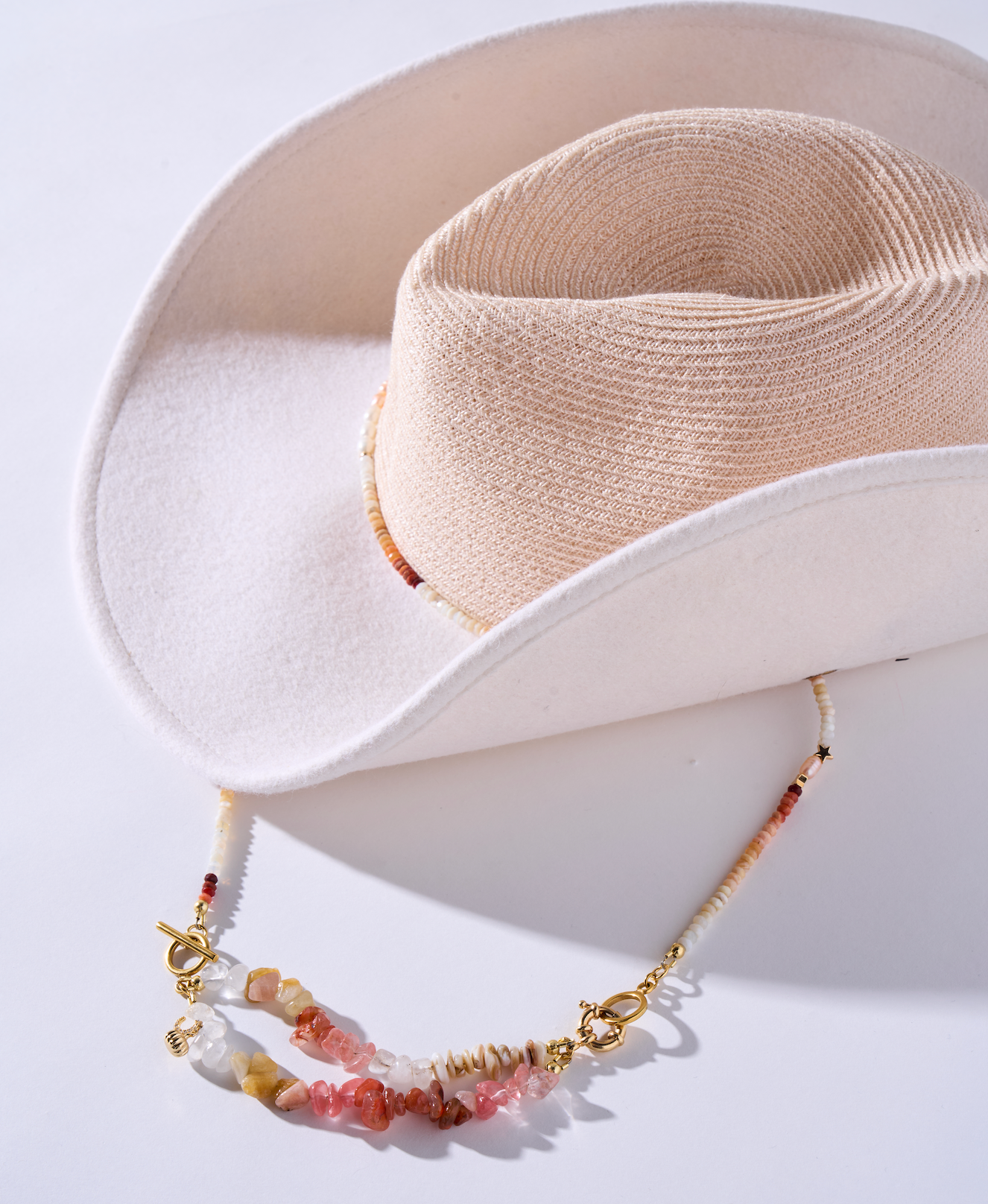 Hat Attack Cream Sun Hat with Beaded Detail Sun Hats & Beach Hats for Women | Timeless & Premium Design  main image 2